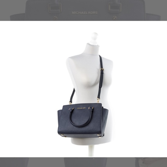 ✨👛MICHEAL KORS SELMA MEDIUM SAFFIANO LEATHER SATCHEL 👛✨ - Picture 5 of 11